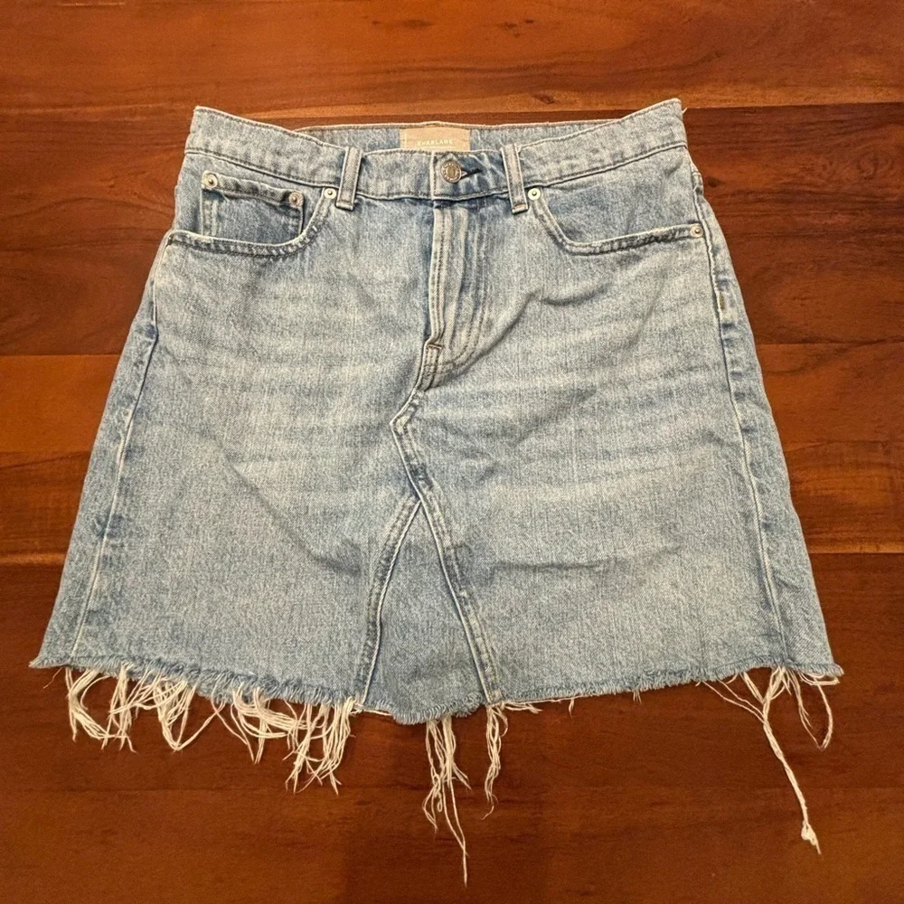 Everlane The Denim Reconstructed Skirt - Picture 5 of 10